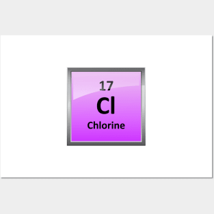 Chlorine Element Tile - Periodic Table Posters and Art